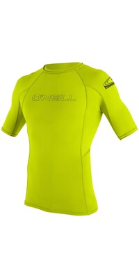 2024 O'Neill Youth Basic Skins Gilet A Maniche Corte In Lycra 3345 - Lime